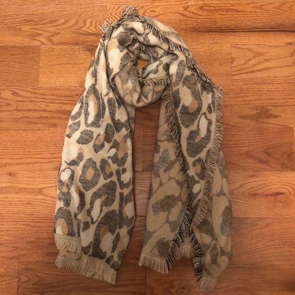 BP Leopard Print Scarf in Brown and Tan - Picture 5 of 8